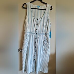 Draper James Blue and White Striped Dress